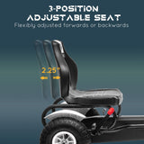 Childrens White Go Kart Pedal Ride-On Toy with Adjustable Seat Sharp Handling Handbrake Non-Slip Rubber Wheels