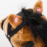 Kids Plush Rocking Horse Toy, Toddler Spring Rocker Rocking Horse With Realistic Sounds, for Children 3+ Years Old, Brown