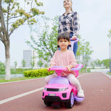 3 in 1 Toddler Ride-On Car, Push Car, Sliding Walking Toy, Horn, Music, Light, Pink, 1-3 Years Old