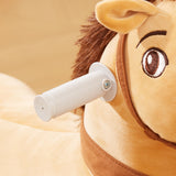 Battery Powered Electric Ride on Pony, 6V Ride on Horse w/ with Music Forward, PU Wheels, Aged 18-36 Months, Brown