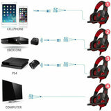 3.5mm Gaming Headset Mic LED Headphones Stereo Bass Surround For PC PS4 Xbox One