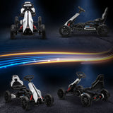 Electric Go Kart for Kids, 12V Adjustable Speed, Safe and Fun, White