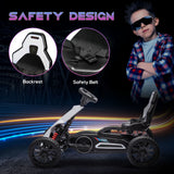 Electric Go Kart for Kids, 12V Adjustable Speed, Safe and Fun, White