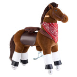 Ride On Horse, Riding Pony Toys for Kids, No Battery Required, Smooth Wheels with Anti-Roll Stop Ring, Upgraded Raised Seat, Handles, Sturdy Pedals, 176 lbs Max Load Capacity for Ages 6+