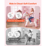 Ride On Horse, Riding Unicorn Toys for Kids, No Battery Required, Smooth Wheels with Anti-Roll Stop Ring, Upgraded Raised Seat, Handles, Sturdy Pedals, 176 lbs Max Load Capacity for Ages 6+