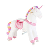 Ride On Horse, Riding Unicorn Toys for Kids, No Battery Required, Smooth Wheels with Anti-Roll Stop Ring, Upgraded Raised Seat, Handles, Sturdy Pedals, 176 lbs Max Load Capacity for Ages 6+