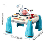 Baby Spacecraft Musical Table Toys for 1-3 Years Old, Learning Activity Desk with Space Theme & Soft-glow Star Projector & 60+ Sound Sources, Toddler Learning Table for Kids 6+ Months
