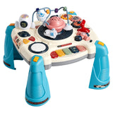 Baby Spacecraft Musical Table Toys for 1-3 Years Old, Learning Activity Desk with Space Theme & Soft-glow Star Projector & 60+ Sound Sources, Toddler Learning Table for Kids 6+ Months