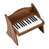 Kids Piano Keyboard, 25 Keys Wooden Digital Piano for Kids, Mini Music Educational Instrument Toy with Realistic Sound, Dual Power, Adjustable Volume for Toddlers, Boys Girls Learning, Walnut
