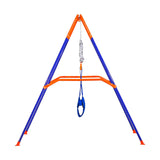 Toddler Swing and Jumper, 2 in 1 Swing Set and Bouncer, Thick Plastic Seat with Foldable A-Frame Metal Stand, Reinforced with 4 Sandbags, Easy to Install and Store, for Indoor or Outdoor Play