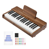 Kids Piano Keyboard, 37 Keys Wooden Digital Piano for Kids, Mini Music Educational Instrument Toy with Realistic Sound, Dual Power, Adjustable Volume for Toddlers, Boys Girls Learning,Walnut