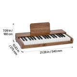 Kids Piano Keyboard, 37 Keys Wooden Digital Piano for Kids, Mini Music Educational Instrument Toy with Realistic Sound, Dual Power, Adjustable Volume for Toddlers, Boys Girls Learning,Walnut