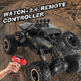 2025 RC 37cm 1:12 4WD Large Remote Control Cars Rock Crawler Monster Truck with 2 Battery ,Kids Toys Gifts