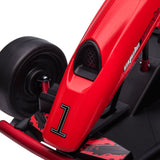 24V Electric Go Kart for Kids, Drift Electric Go Kart Racing with 2 Speeds, for Boys Girls Aged 8-12 Years Old, Red