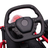 24V Electric Go Kart for Kids, Drift Electric Go Kart Racing with 2 Speeds, for Boys Girls Aged 8-12 Years Old, Red