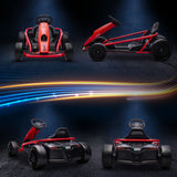 24V Electric Go Kart for Kids, Drift Electric Go Kart Racing with 2 Speeds, for Boys Girls Aged 8-12 Years Old, Red