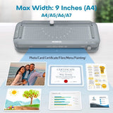 Laminator; A4 Laminator Machine; WORIKIZE Thermal Laminator with Laminating Sheets 20 Pouches for Home Office School; OL188; Gray